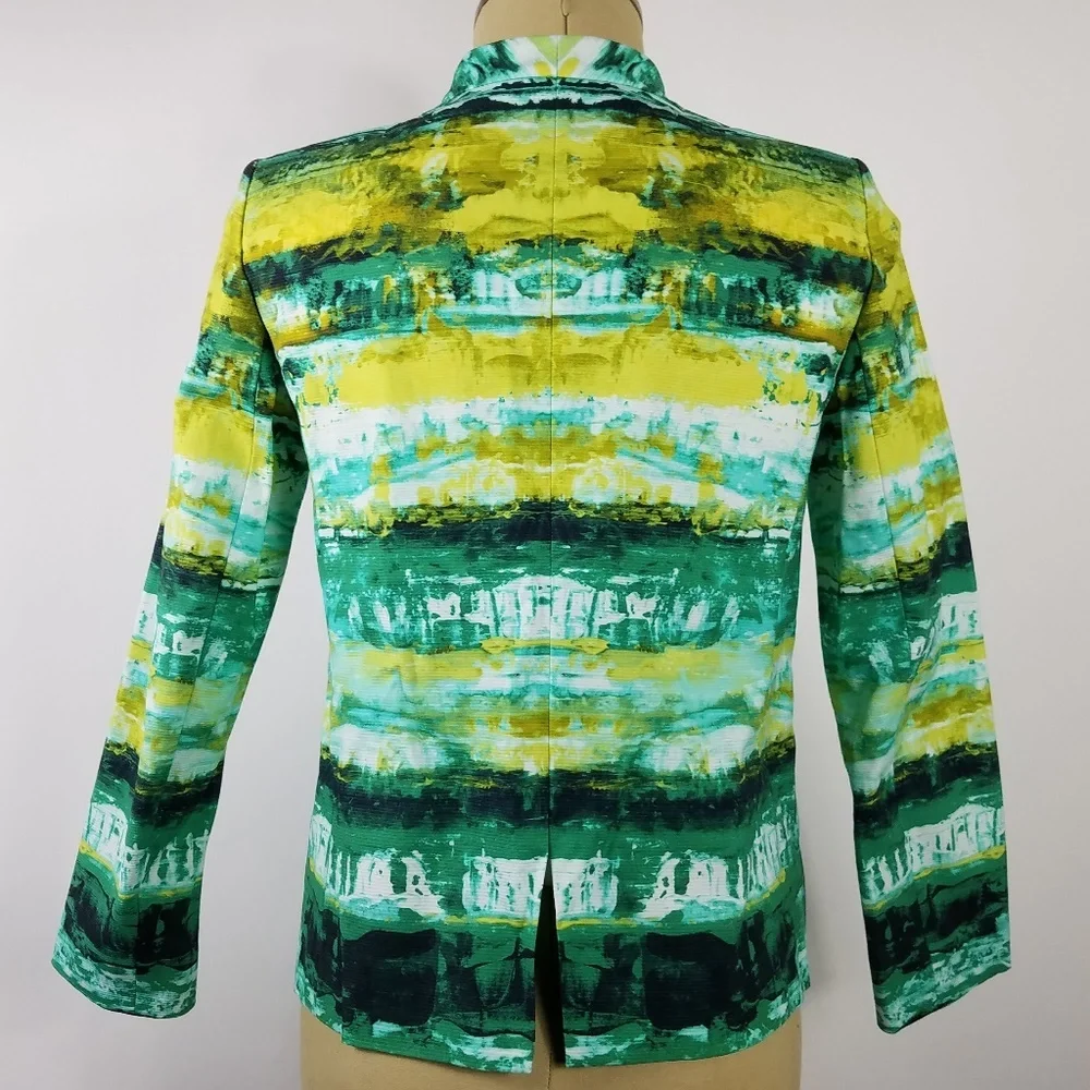 LAFAYETTE 148 Lilith Printed Graphic Aquarium Jacket Blazer - Picture 5 of 6